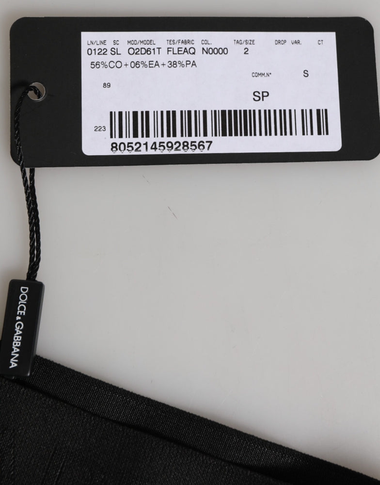 Dolce & Gabbana Black DG Logo Lace High Brief Panty Underwear