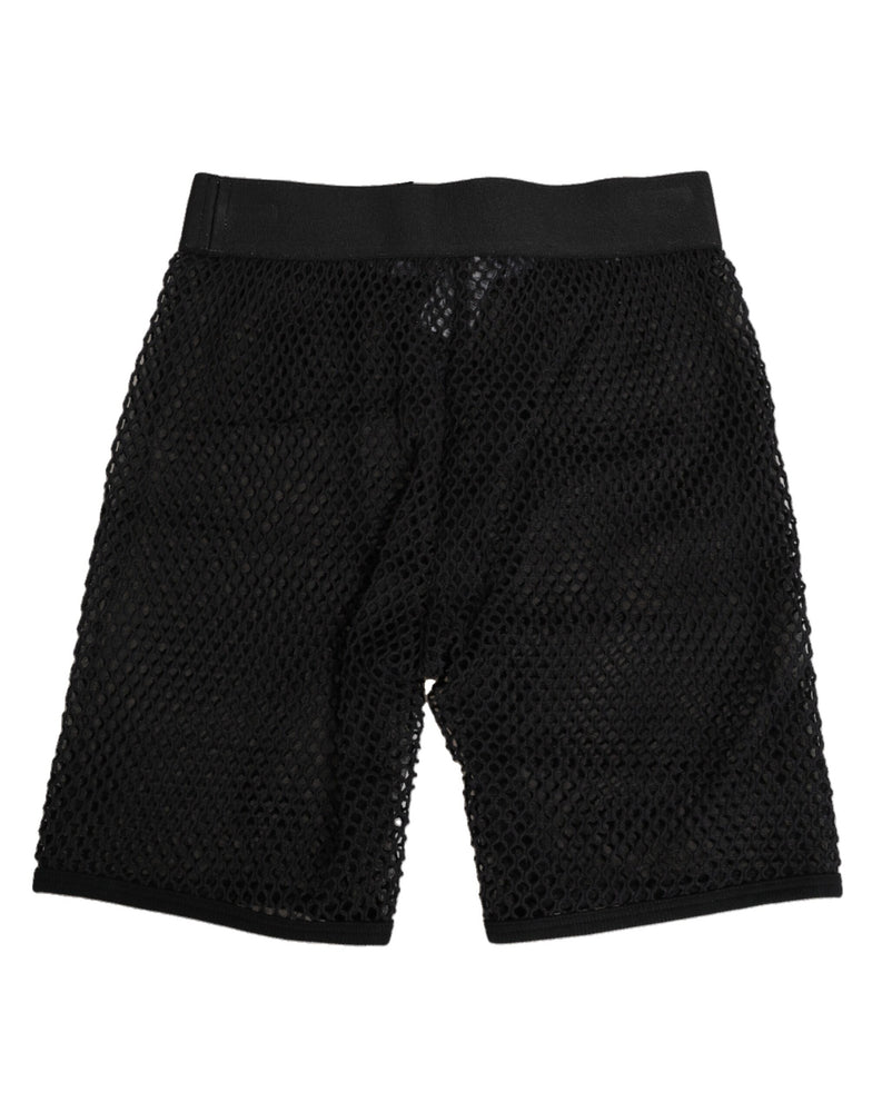 Dolce & Gabbana Black Cotton Logo Shorts Midi Trouser Underwear