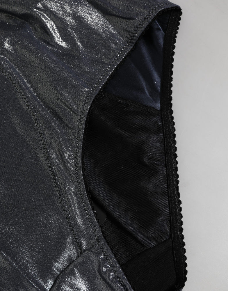 Dolce & Gabbana Gray Silk Stretch Slip Girdle Panty Underwear