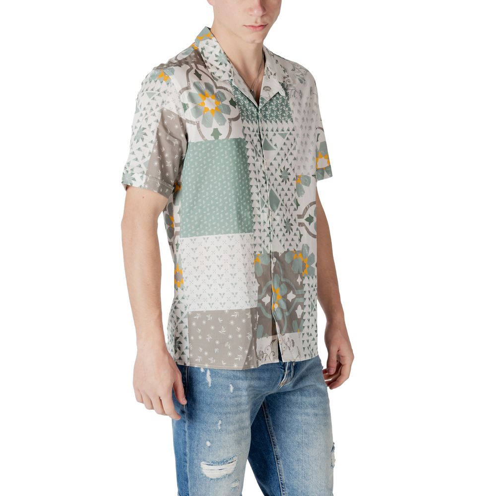 Antony Morato Green Viscose Shortsleeve Shirt