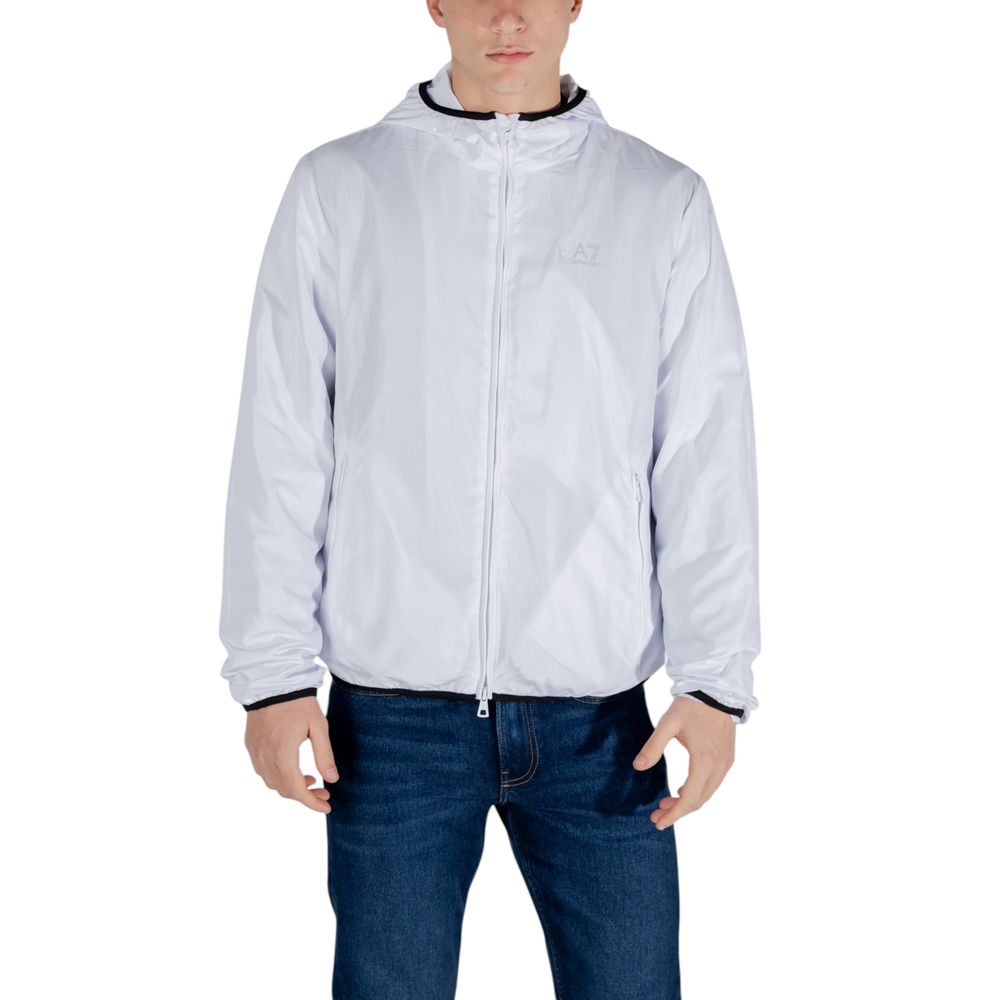 EA7 Emporio Armani White Polyester Shell Jacket