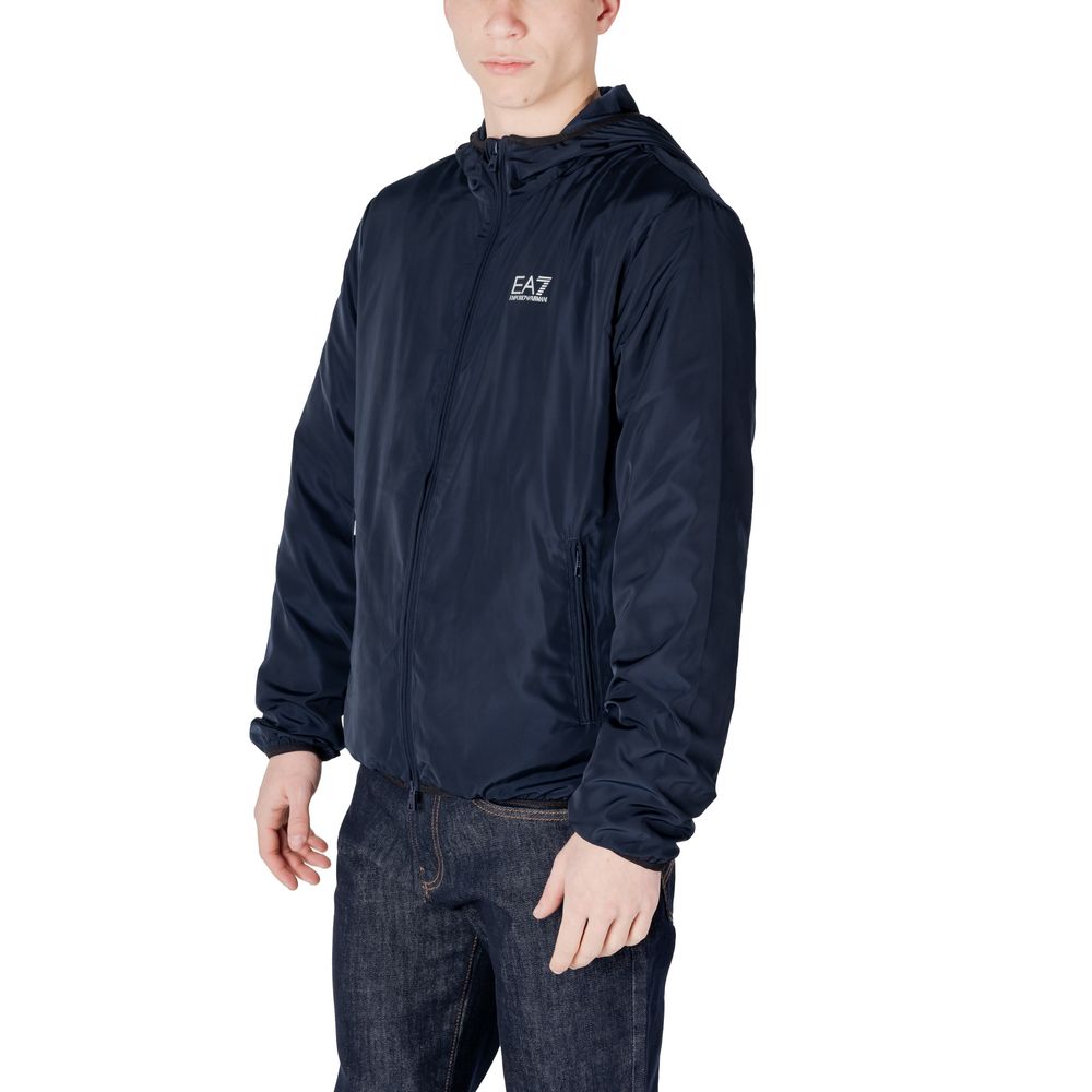 EA7 Emporio Armani Blue Polyester Shell Jacket