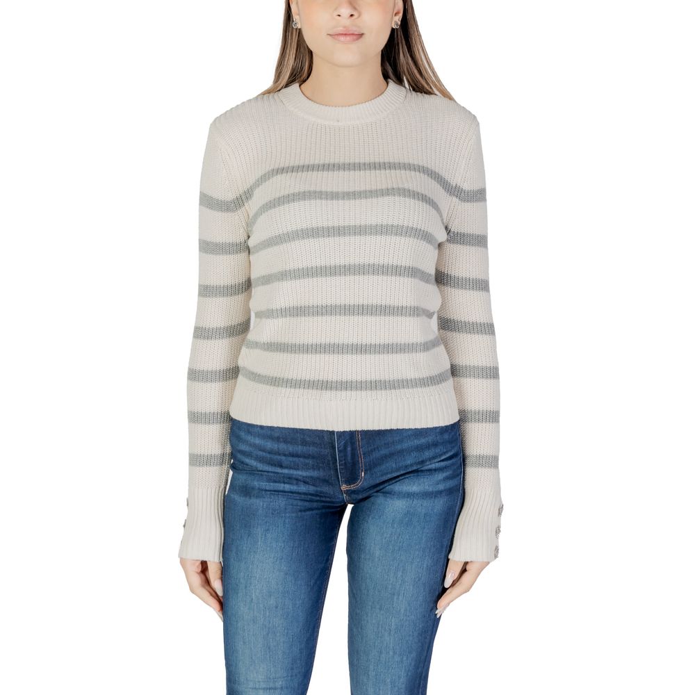 Morgan De Toi Cream Cotton Sweatshirt