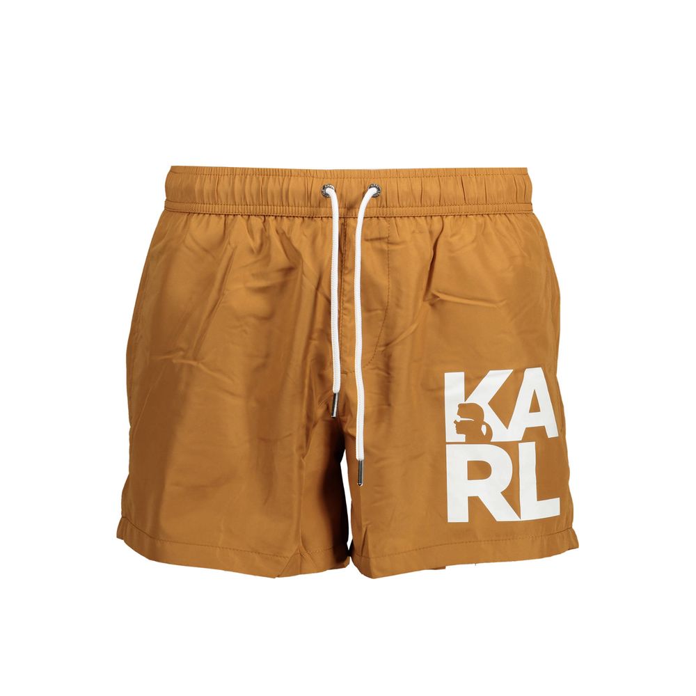 Karl Lagerfeld Brown Polyester Swimwear