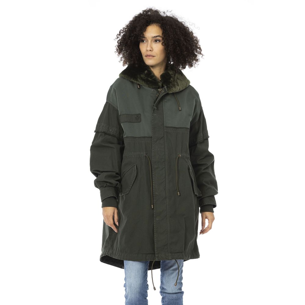 Mr&Mrs Italy Green Cotton Women Parka