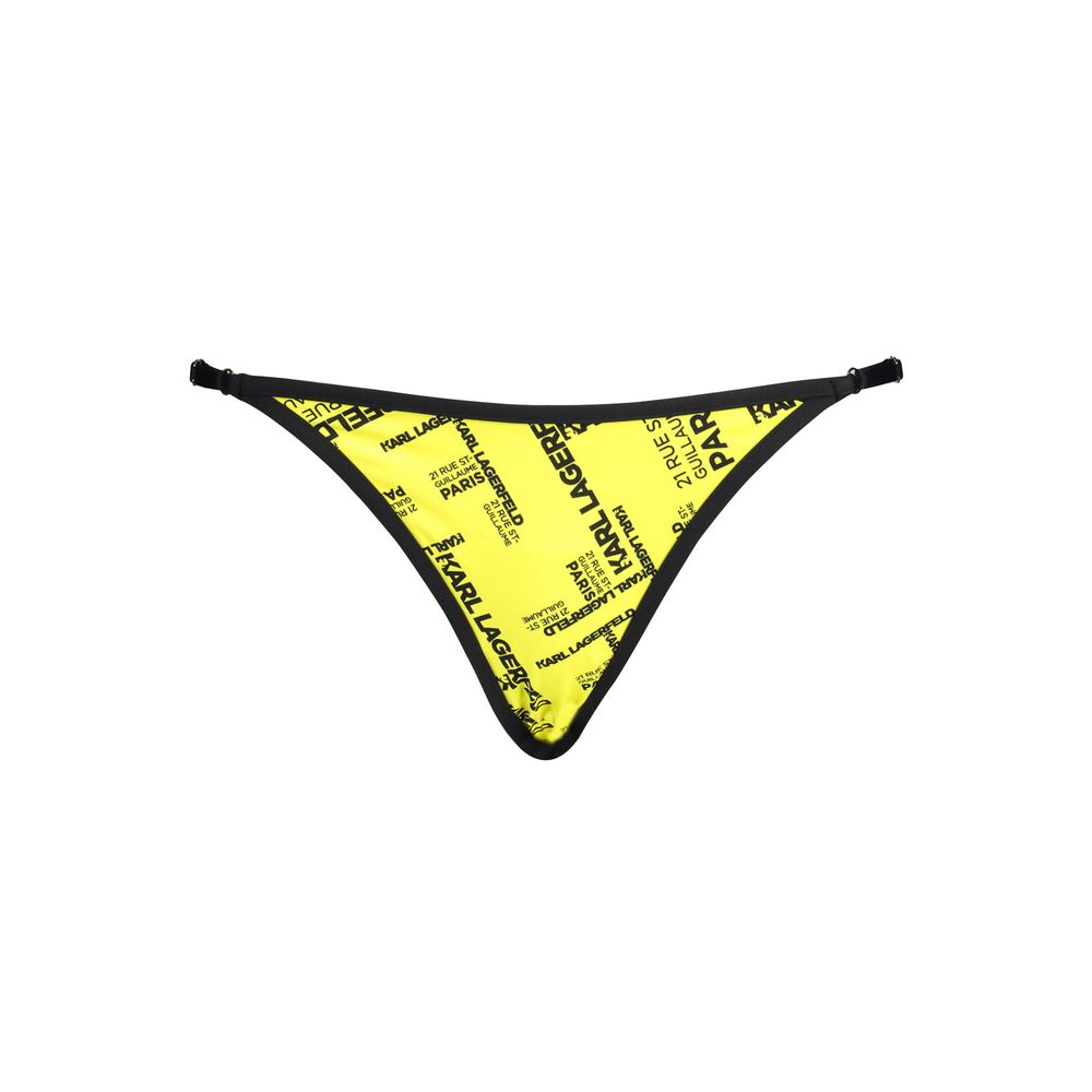 Karl Lagerfeld Yellow Elastane Women Swim Brief