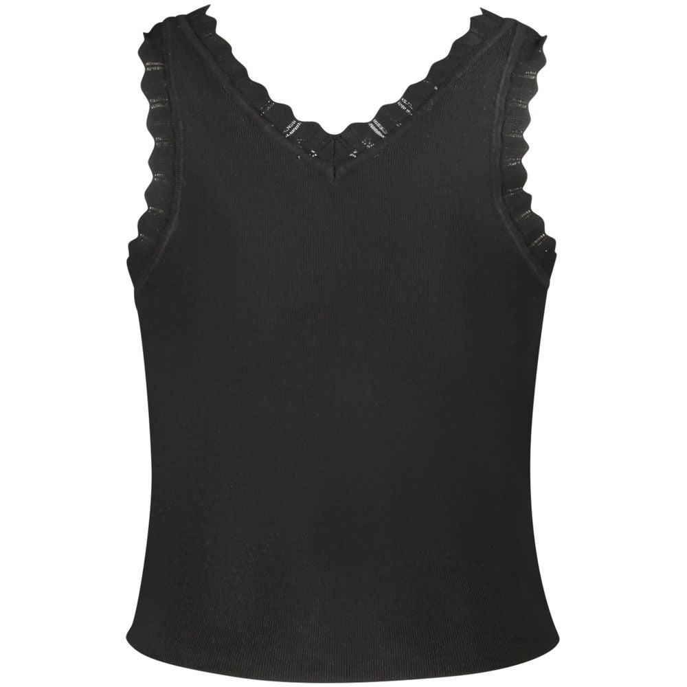 Guess Jeans Black Viscosa Women Tank Top