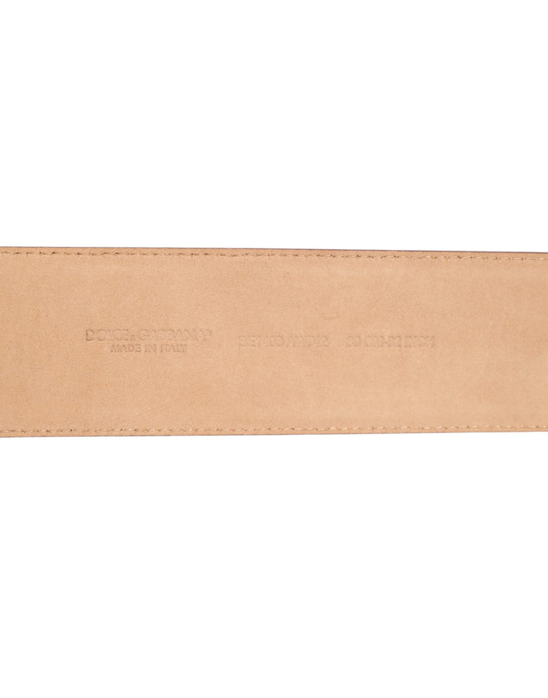 Dolce & Gabbana Burgundy Leather Gold Metal Buckle Women Belt