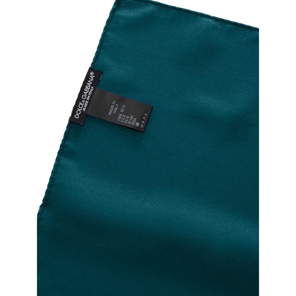 Dolce & Gabbana Green Silk Pocket Square