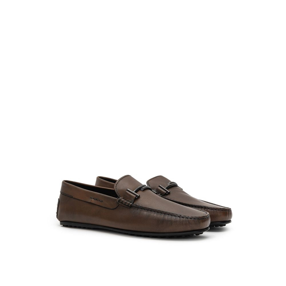 Tod's Brown Leather Moccassin