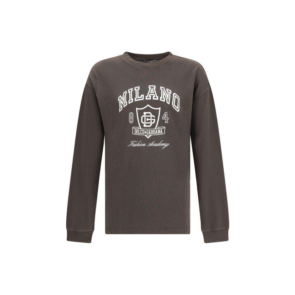 Dolce & Gabbana Brown Cotton Sweatshirt