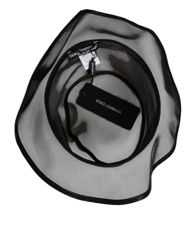 Dolce & Gabbana Black Silk Mesh Bucket Men Fisherman Cap Hat
