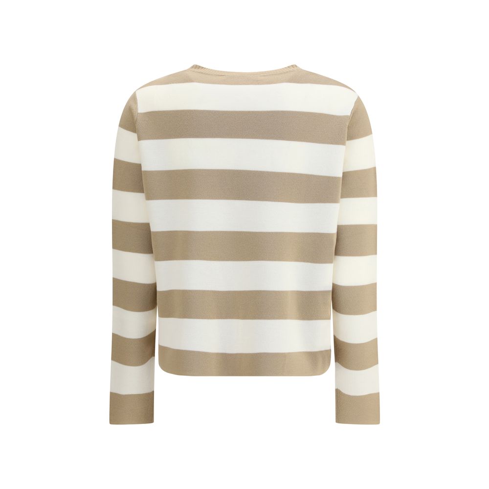 Max Mara Beige Fleece Wool Sweatshirt
