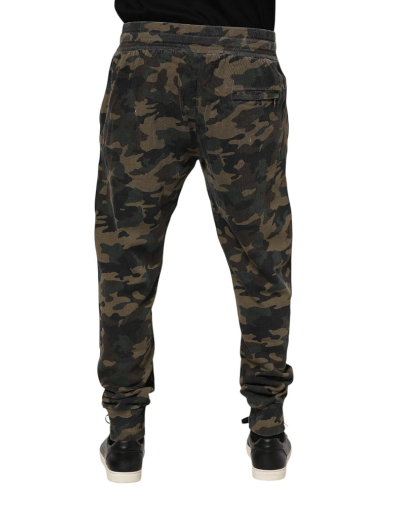 Dolce & Gabbana Multicolor Camouflage Cotton Men Jogger Pants