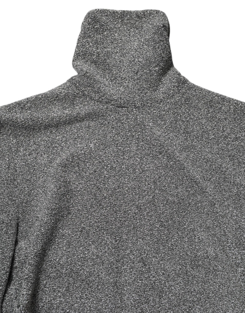 Dolce & Gabbana Gray Nylon Bodycon Sheath Long Sleeves Dress