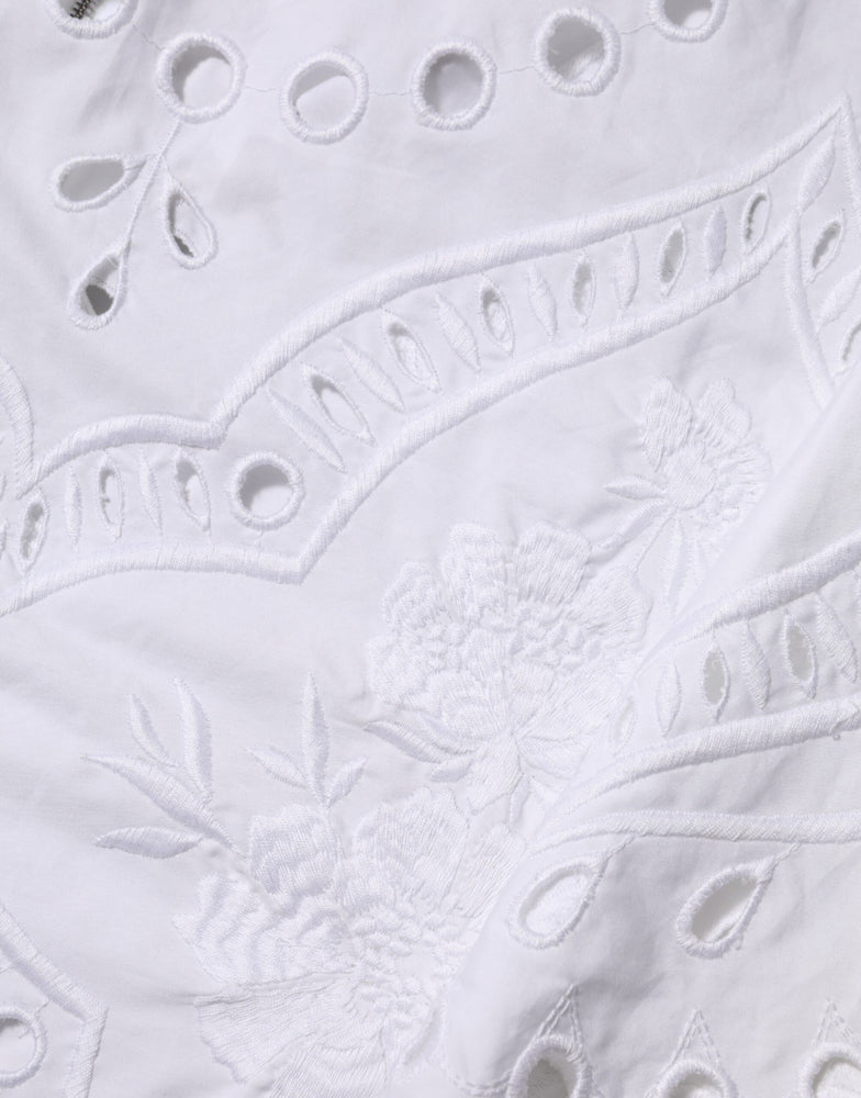 Dolce & Gabbana White Cut Out A-line Sheath Mini Dress