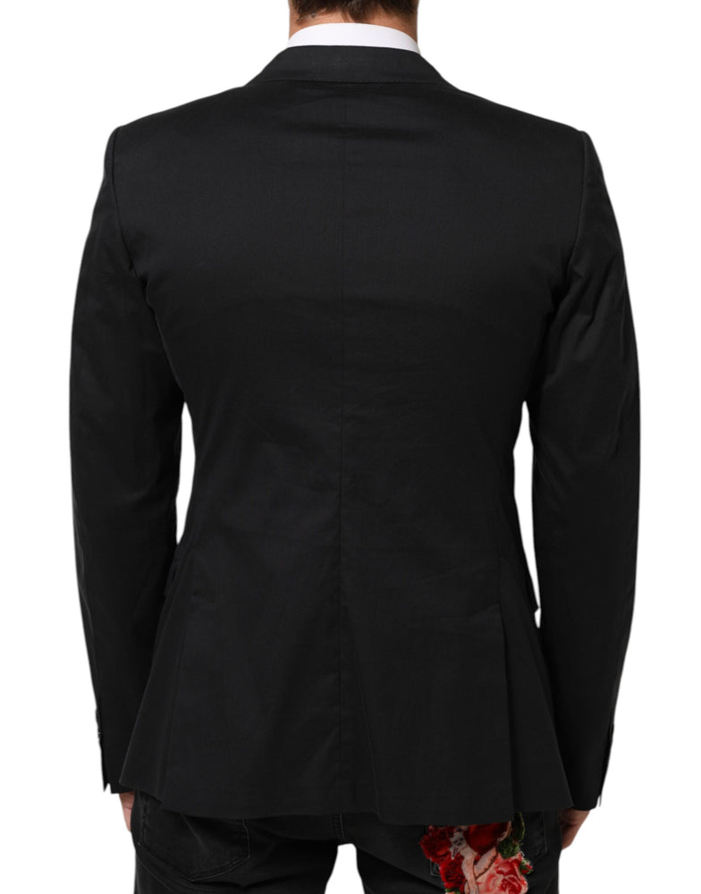 Dolce & Gabbana Black Cotton 2 Buttons Suit Jacket Blazer
