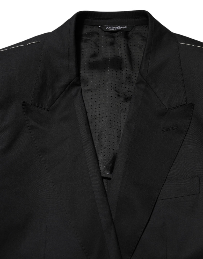 Dolce & Gabbana Black Cotton 2 Buttons Suit Jacket Blazer