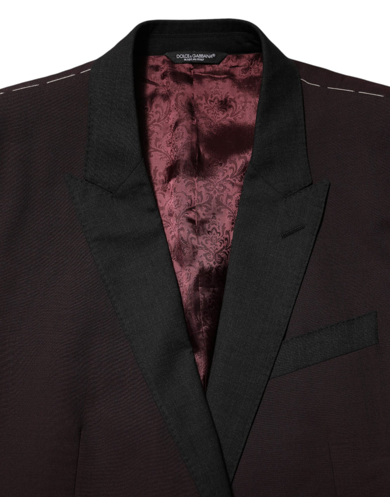 Dolce & Gabbana Maroon Wool 2 Buttons Suit Jacket Blazer