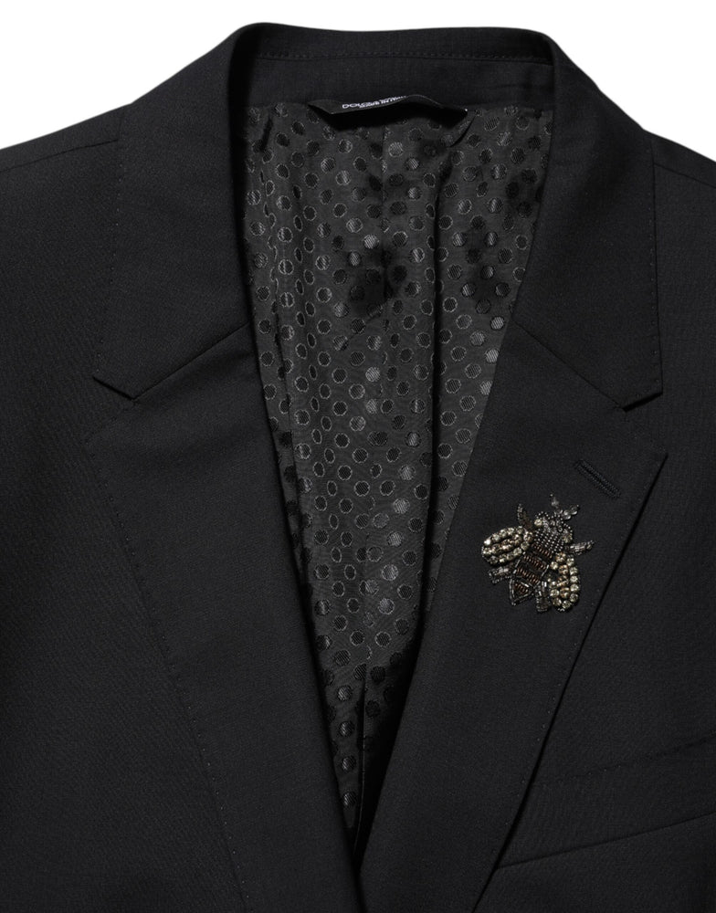 Dolce & Gabbana Black Bee MARTINI 2 Button Men Suit Blazer
