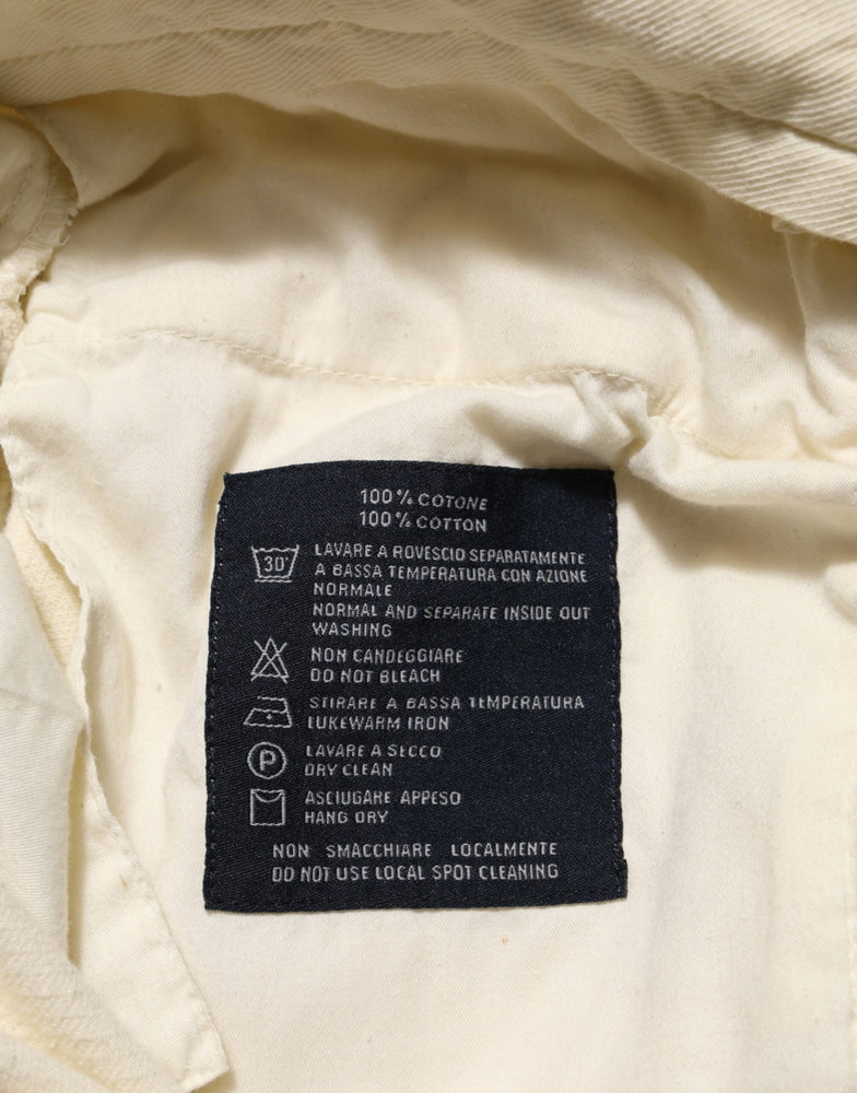 Burberry Beige Corduroy Cotton Straight Men Trouser Pants