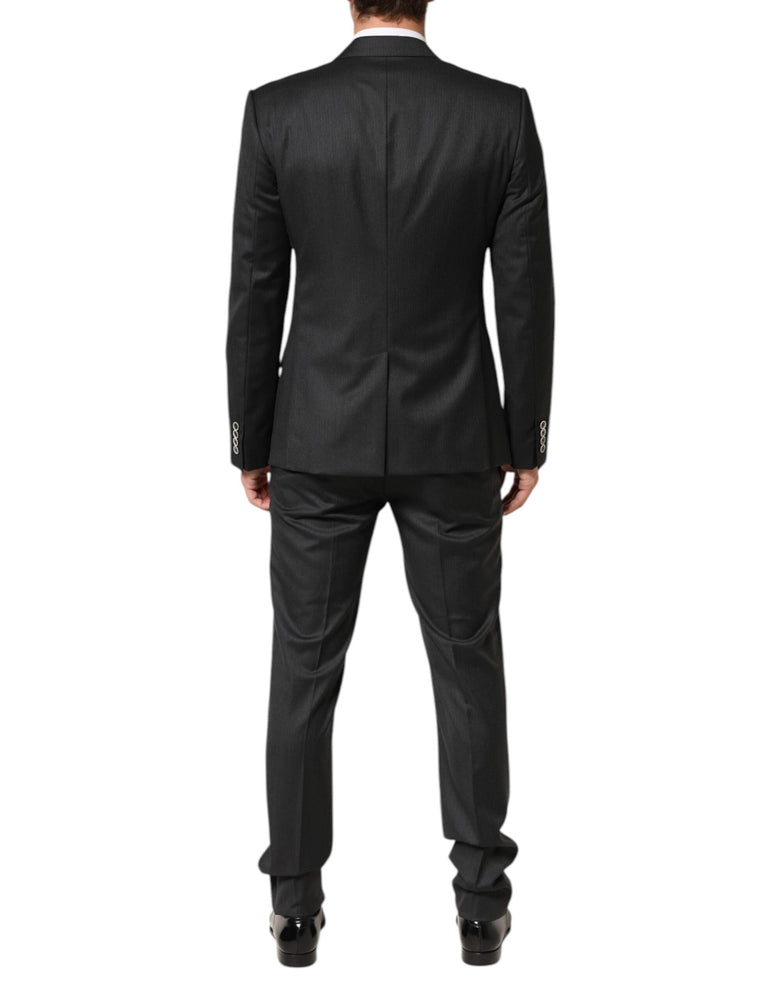 Dolce & Gabbana Black MARTINI 2 Buttons Suit 3 Piece Suit