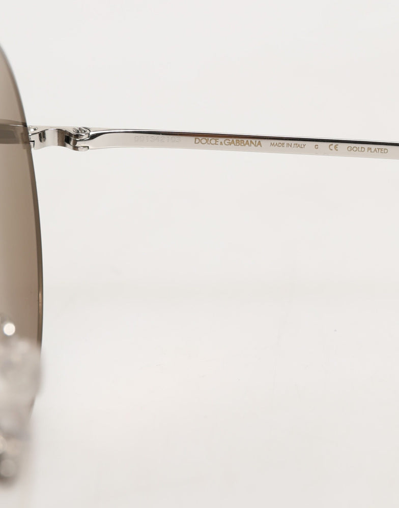 Dolce & Gabbana DG2215K Silver Metal Round Shades Eyewear Sunglasses