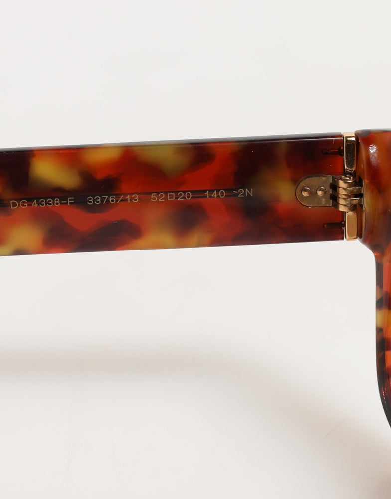 Dolce & Gabbana DG4338F Brown Havana Full Rim Round Lenses Sunglasses