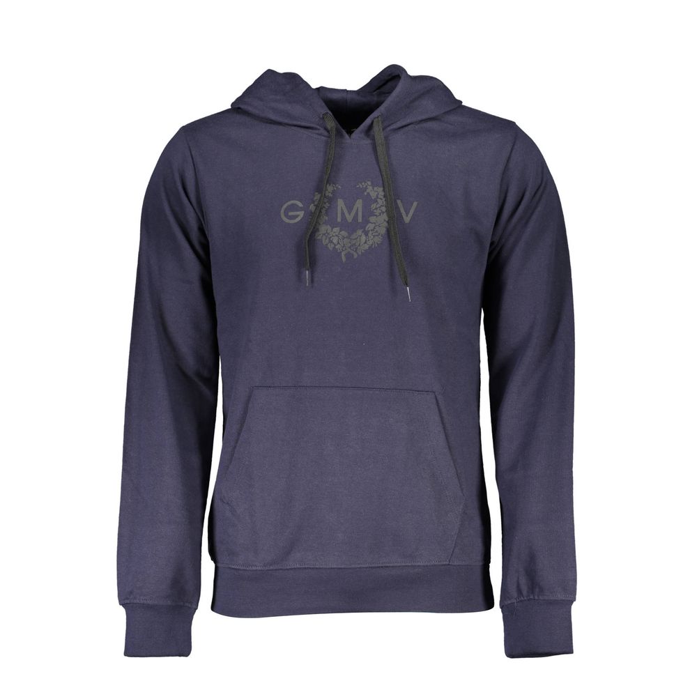 Gianmarco Venturi Blu Cotton Men Sweatshirt