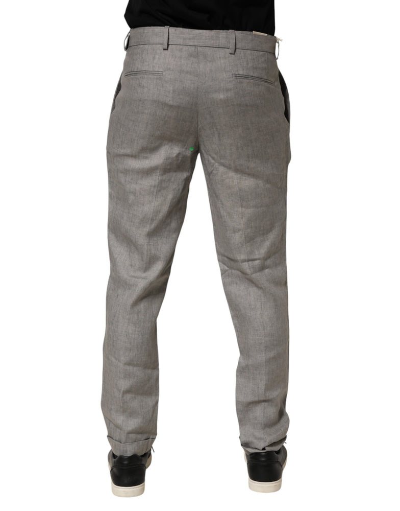 Briglia 1949 Gray Mid Waist Dress Formal Skinny Men Pants