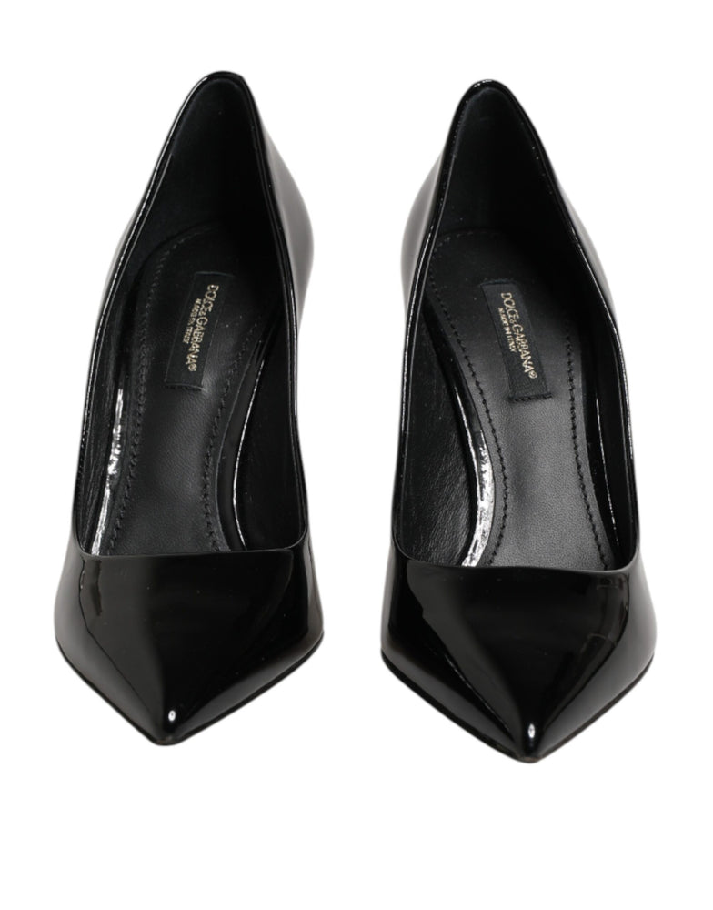 Dolce & Gabbana Black Leather Stiletto Heels Pumps Shoes