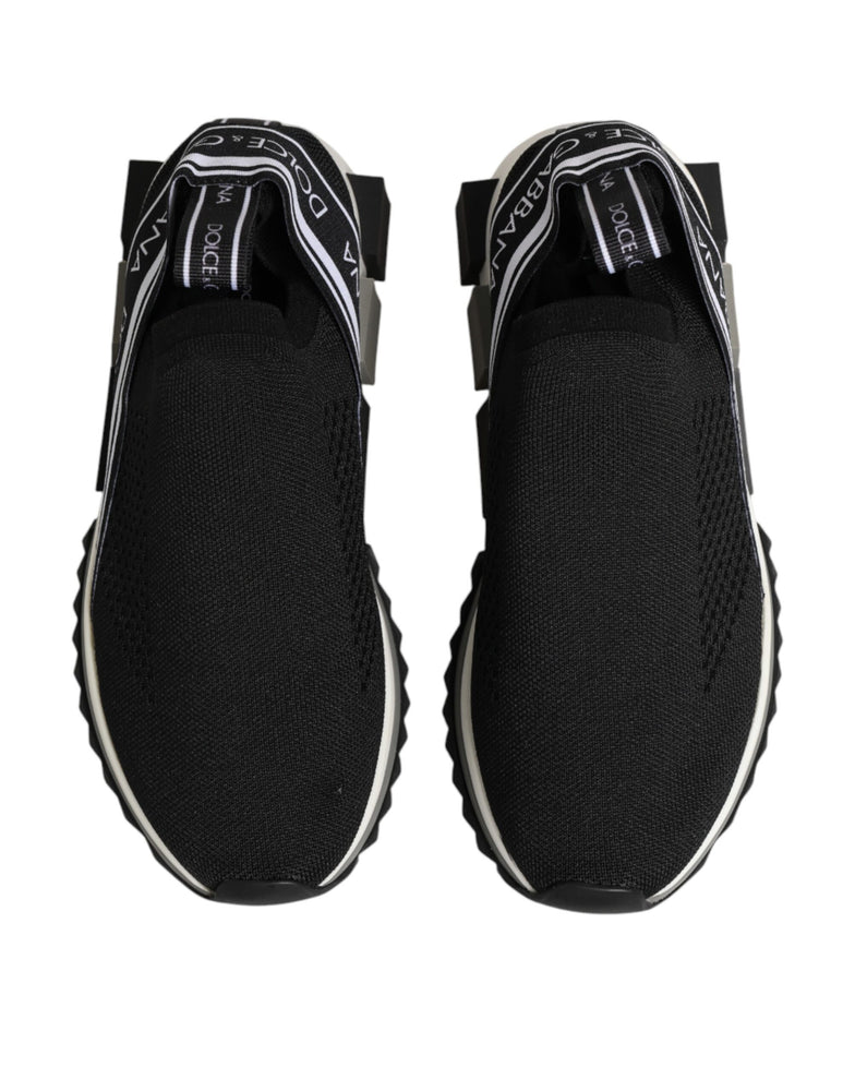 Dolce & Gabbana Black Slip On Sorrento Low Top Sneakers Shoes