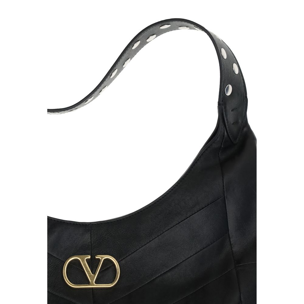 Valentino Garavani Black Lamb Ovis Aries Aries Shoulder Bag