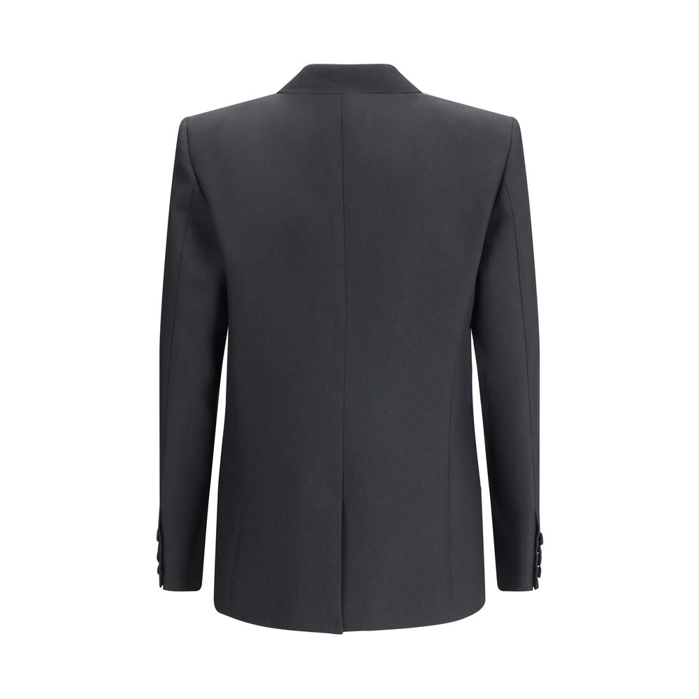 Valentino Black Polyester Coat