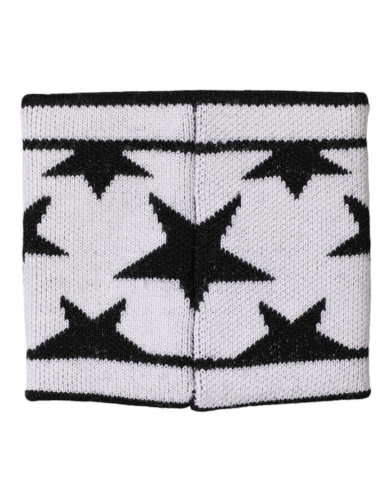 Dolce & Gabbana White Black Wool Logo #DGMILLENNIALS Wristband