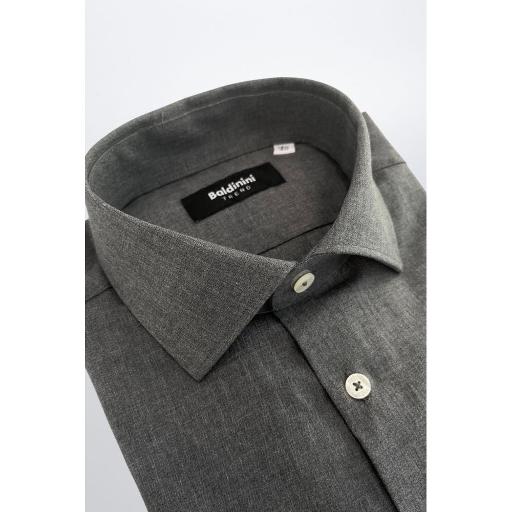 Baldinini Trend Gray Cotton Men's Shirt