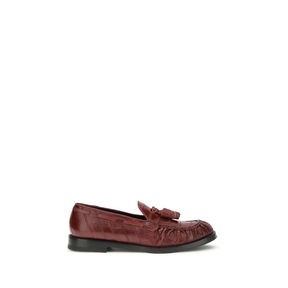Fratelli Rossetti Bordeaux Rubber Slip-On Loafers