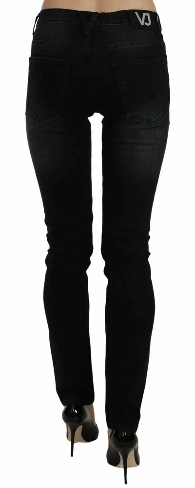 Versace Jeans Couture Dark Black Dora Slim Fit Denim Pants