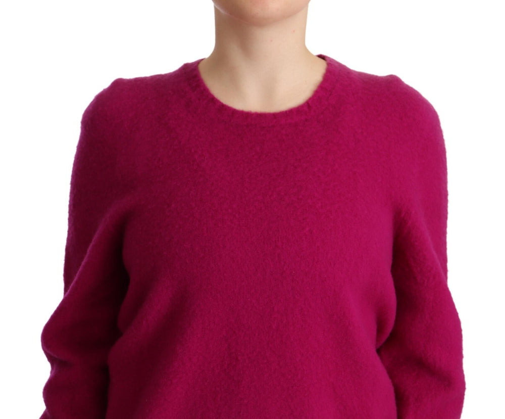 Drumohr Dark Pink Long Sleeves Round Neck Pullover Sweater