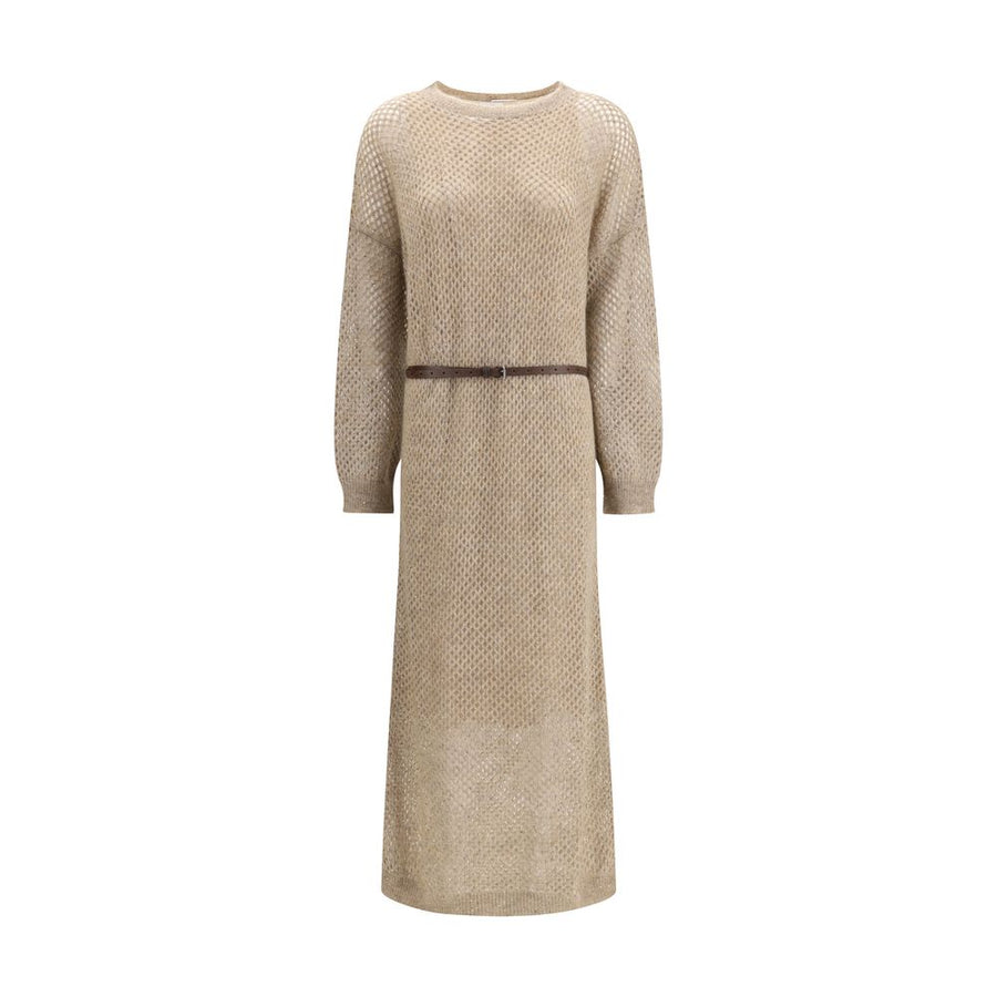 Brunello Cucinelli Beige Mohair Casual Dress