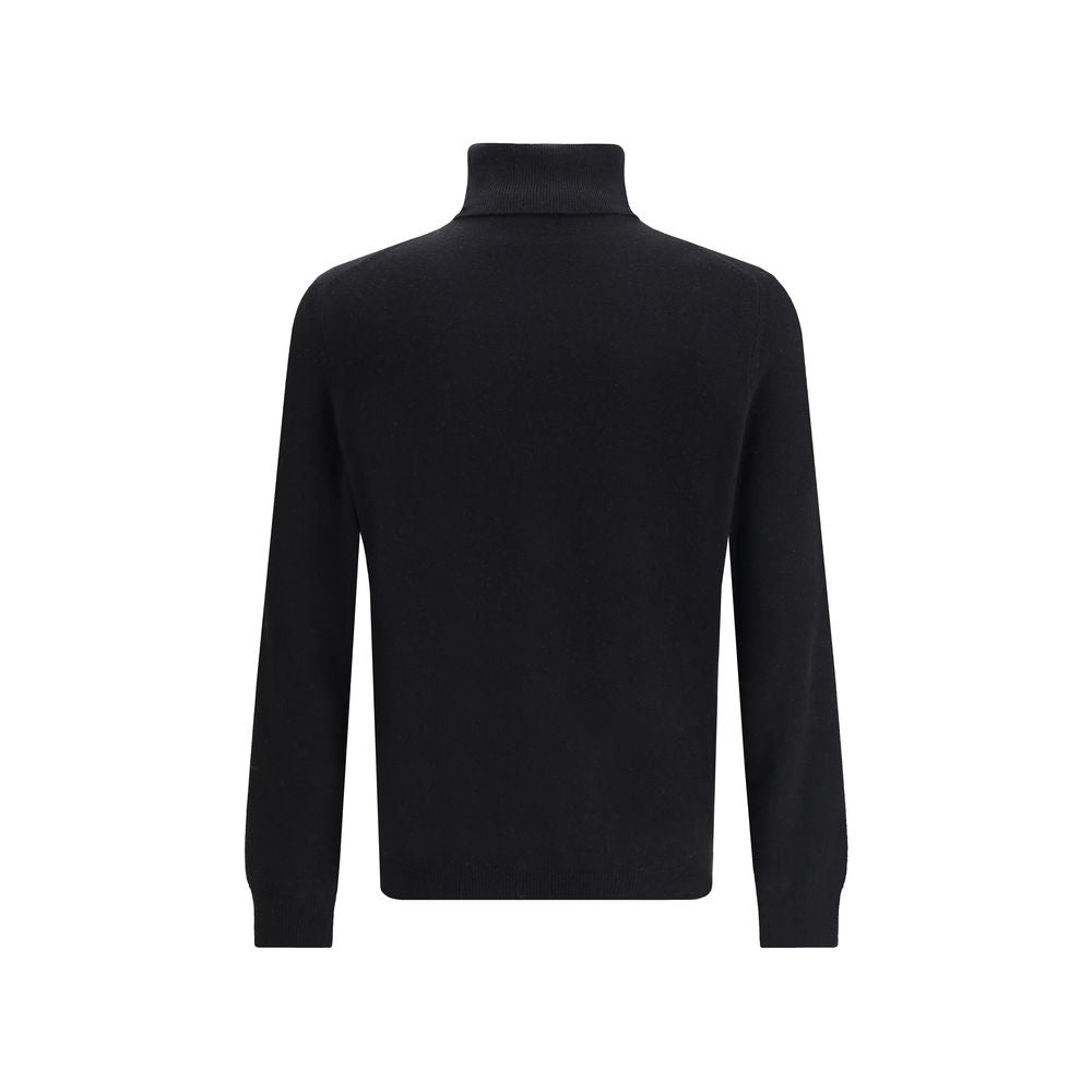 Aragona Cashmere Black Merino Wool Turtleneck