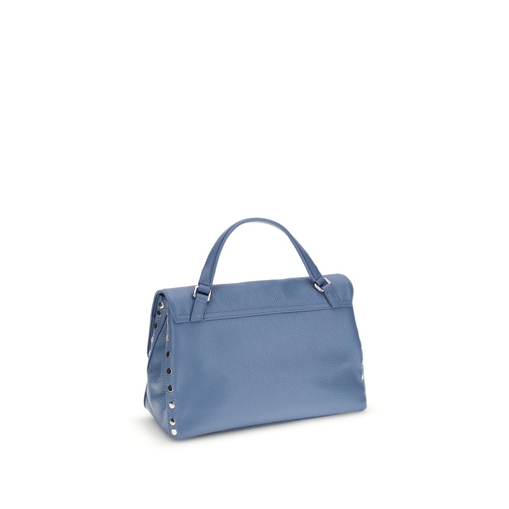 Zanellato Blue Calf Leather Bos Taurus Shoulder Bag