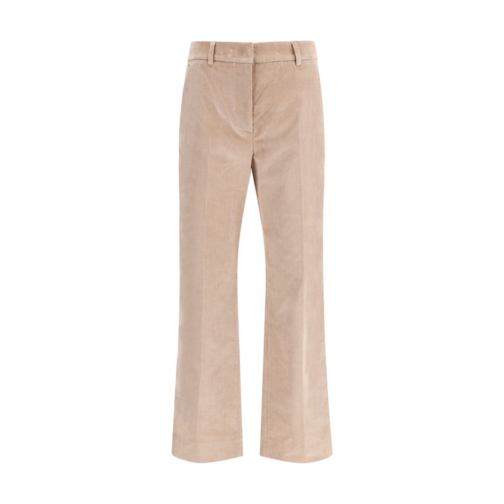 Max Mara Beige Cotton Casual Pants