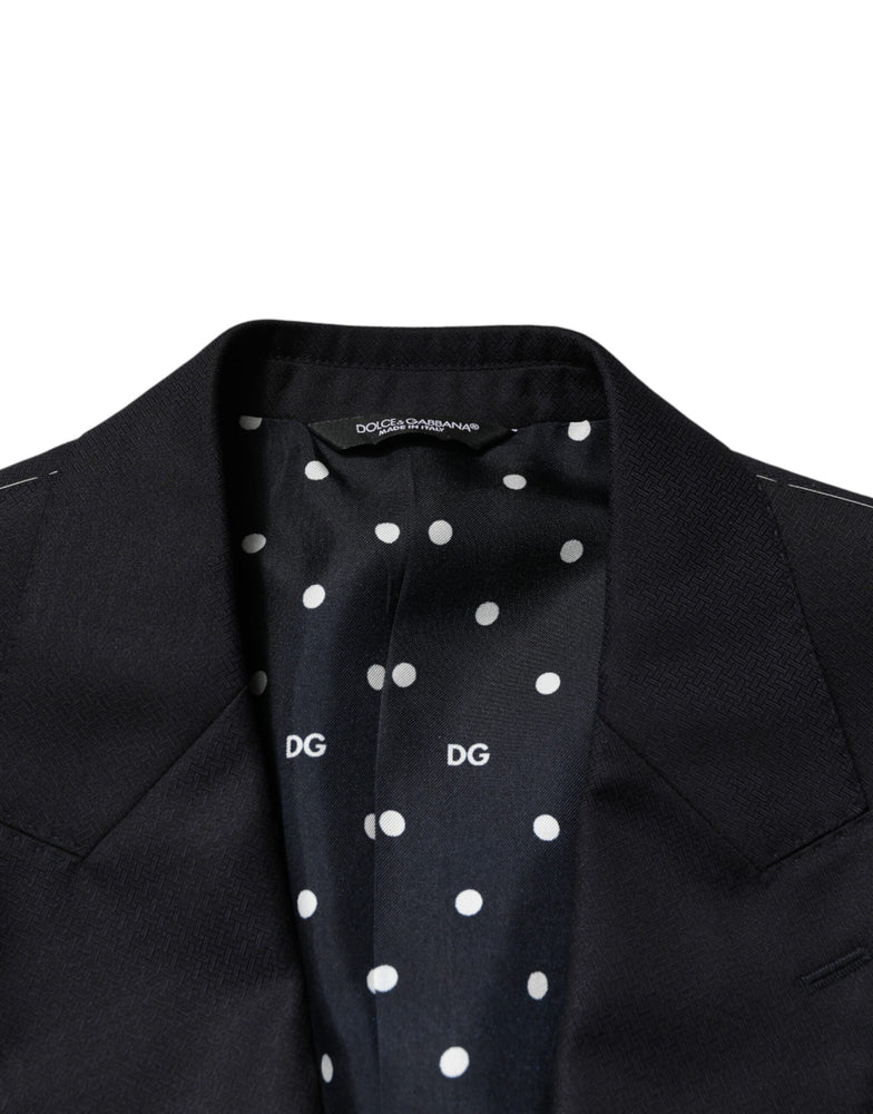 Dolce & Gabbana Black Wool Single Breasted Men 2 Piece Suit