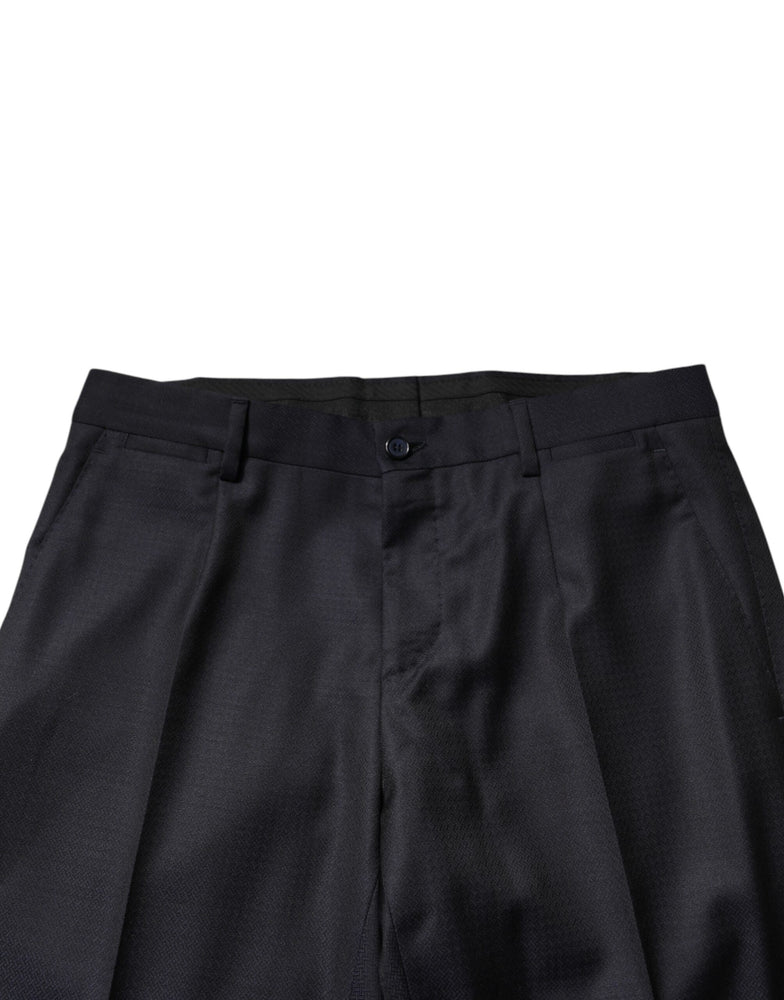 Dolce & Gabbana Black Wool Single Breasted Men 2 Piece Suit