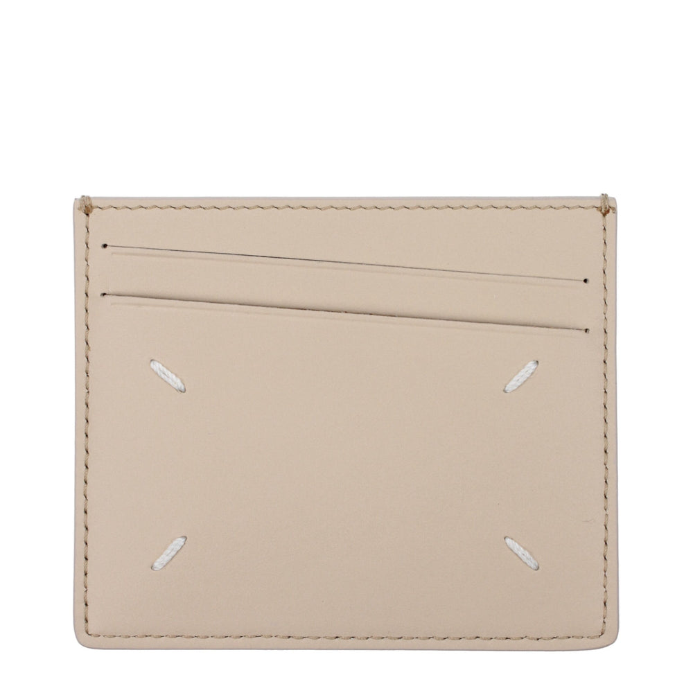 Maison Margiela Beige Leather Cardholder