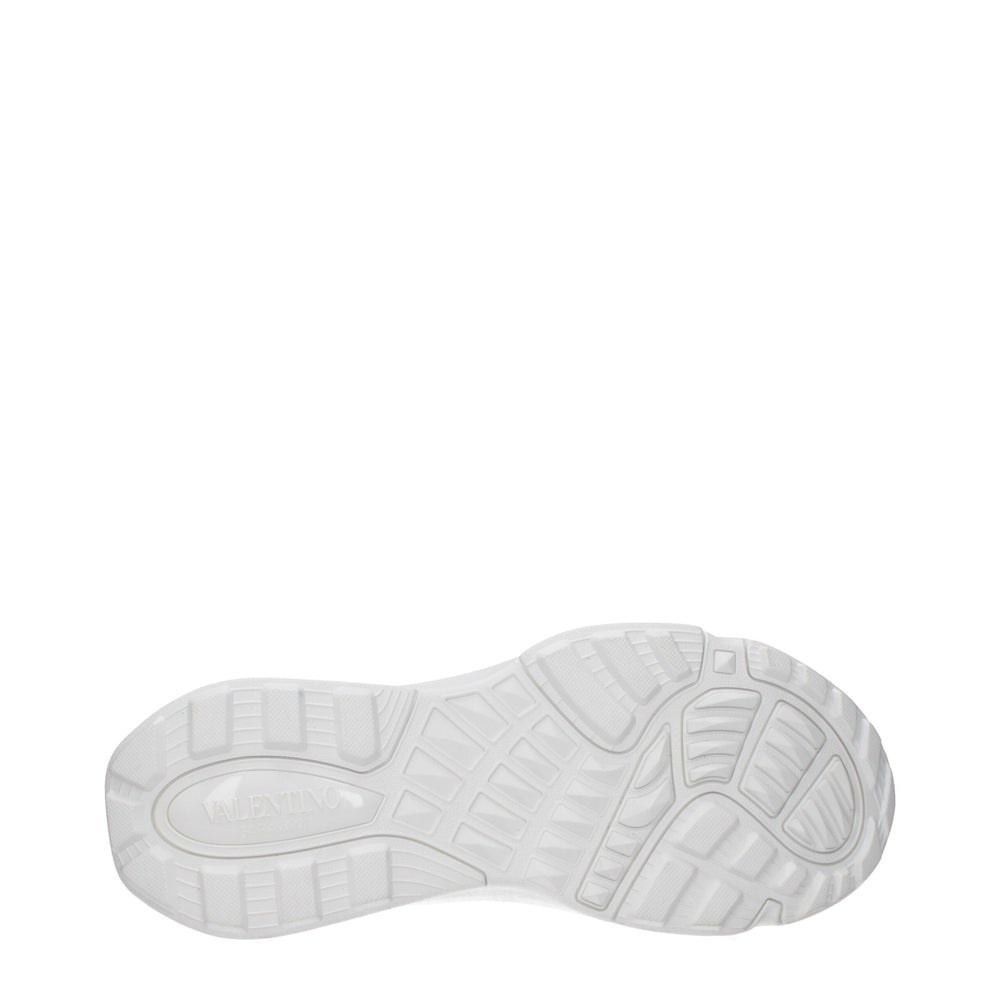 Valentino Garavani White Fabric Athletic Sneakers