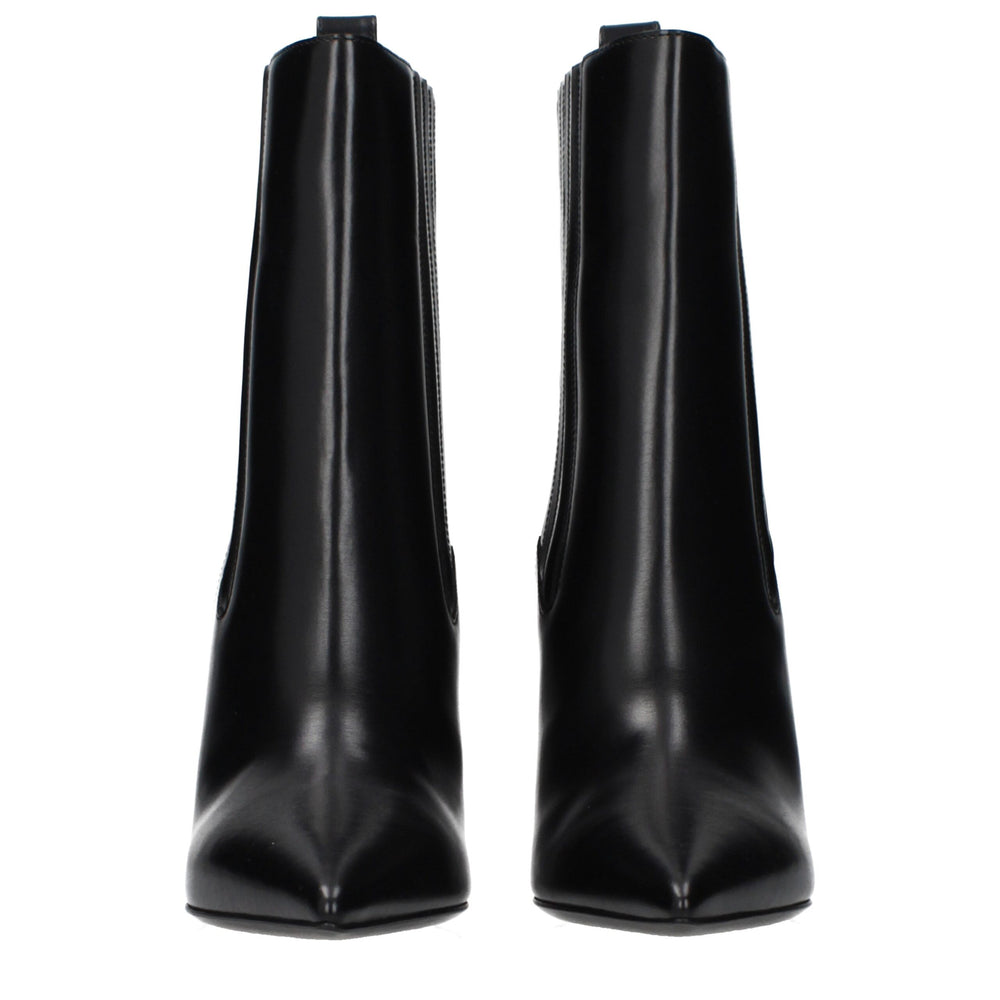 Valentino Garavani Black Leather Ankle Boots