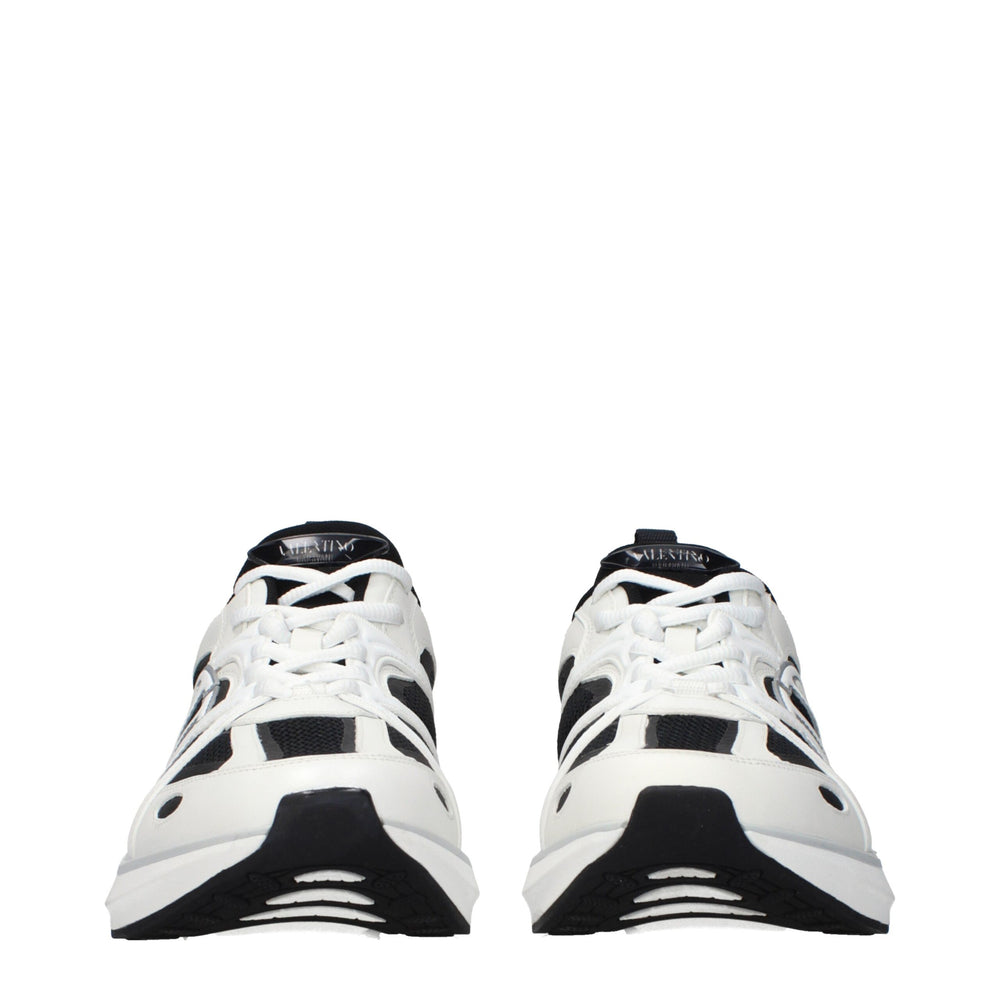 Valentino Garavani White Fabric Athletic Sneakers