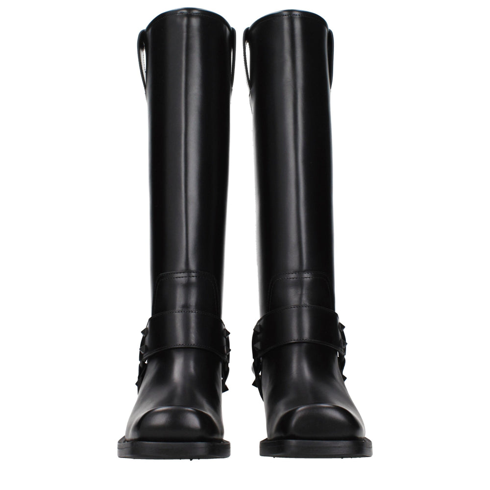 Valentino Garavani Black Leather Boots